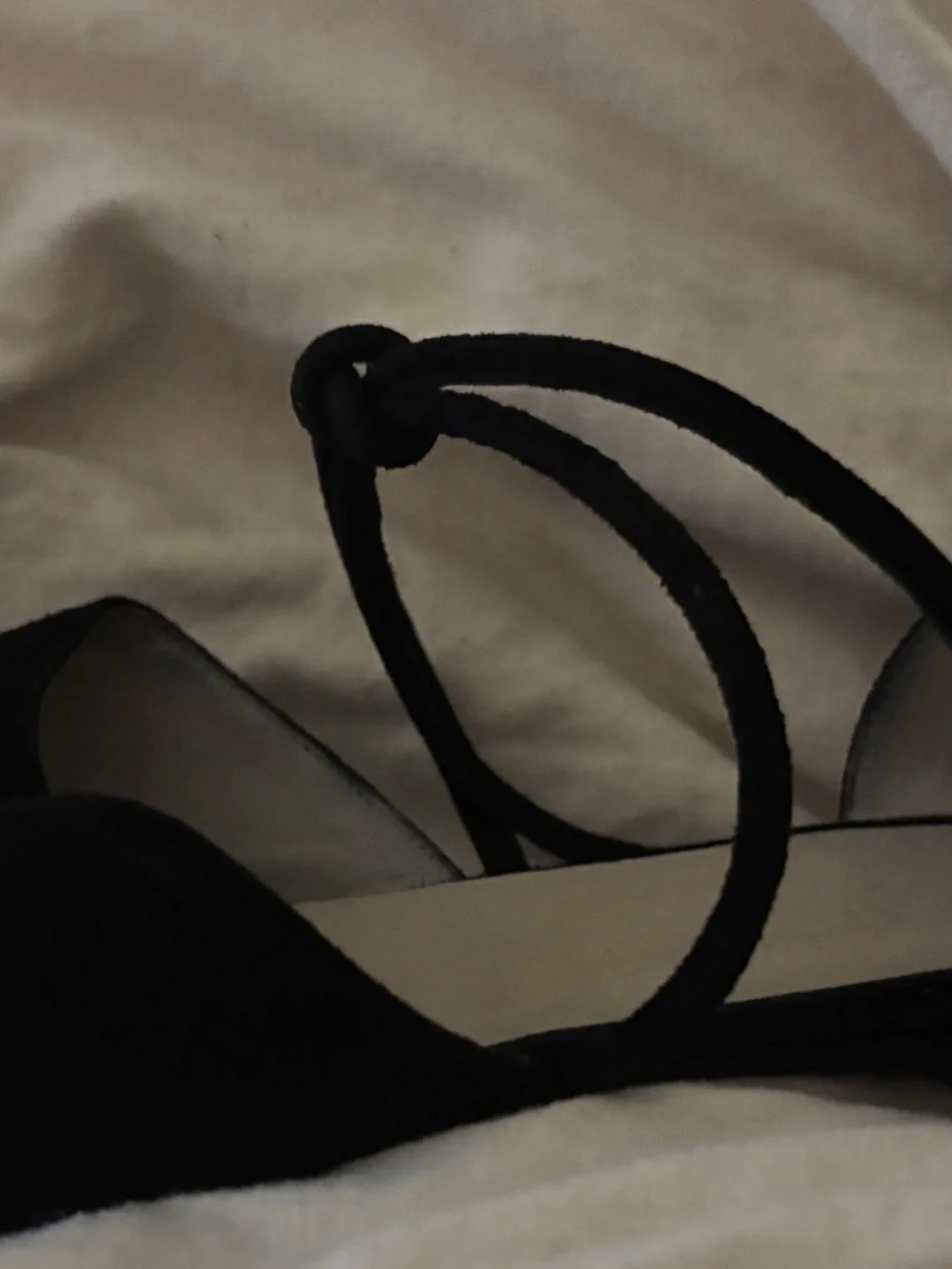 Black suede Giorgio Armani flat mules
